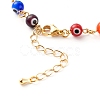 Handmade Evil Eye Lampwork Beaded Bracelets BJEW-JB06381-5