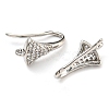 Brass Micro Pave Clear Cubic Zirconia Earring Hooks KK-R149-22P-2