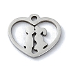 Non-Tarnish 304 Stainless Steel Charms STAS-C097-38C-P-1