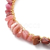 Natural Mixed Stone Chips Beads Bangles BJEW-JB05651-02-2