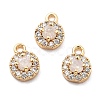 Brass Micro Pave Cubic Zirconia Charms KK-L222-001G-04-1