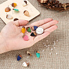 Craftdady Resin & Walnut Wood Stud Earring Findings MAK-CD0001-02-12