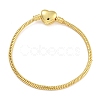 2.5mm Brass European Style Round Snake Chain Bracelets for Jewelry Making BJEW-P338-02G-1