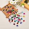 96Pcs 16 Colors Transparent Glass Beads GLAA-SZ0001-36-4