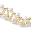 Imitated Pearl Acrylic & Glass Beaded Bracelets with 304 Stainless Steel Lobster Claw Clasps for Women BJEW-JB10199-01-4