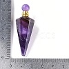 Natural Amethyst Faceted Cone Openable Perfume Bottle Big Pendants G-L524-18G-10-4