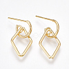 Brass Stud Earrings KK-T038-320G-1