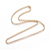 Unisex 304 Stainless Steel Box Chain Necklaces STAS-D0002-35G-1