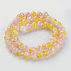 Dyed Crackle Glass Round Bead Strands CCG-M001-03-10mm-2
