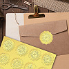 6 Patterns Aluminium-foil Paper Adhesive Embossed Stickers DIY-WH0451-008-6