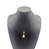 Natural Unakite Teardrop Pendant Necklaces SK1018-3-1