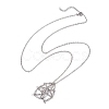 Crystal Stone Cage Pendant Necklaces NJEW-JN04757-03-1