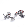 Retro 304 Stainless Steel Stud Earrings EJEW-L248-060AS-2