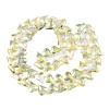 Electroplate Transparent Glass Beads Strands EGLA-N002-44-02-2