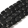 Natural Black Stone Beads Strands G-L596-A11-01-1