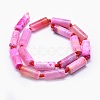 Dyed Natural Fire Crackle Agate Beads Strands G-F583-02C-2