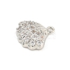 Rack Plating Brass Micro Pave Clear Cubic Zirconia Charms KK-P277-10P-2