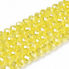 Electroplate Glass Beads Strands X-EGLA-A034-T8mm-B21-1