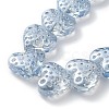 Electroplate Transparent Glass Beads Strands EGLA-R114-02A-PL03-3
