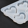 Heart DIY Silicone Quicksand Molds DIY-G079-07B-5