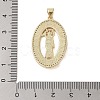 Brass Micro Pave Clear Cubic Zirconia Pendants KK-I712-28G-3