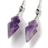 Natural Amethyst Pointed Dowsing Pendulums G-K338-12P-05-2