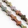 Natural Indian Agate Bead Strands G-R185-8x12mm-05-1
