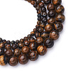 4 Strands 4 Style Natural Grade AB Tiger Eye Round Beads Strands G-TA0001-27-2