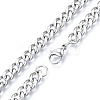Men's 201 Stainless Steel Cuban Link Chain Necklace NJEW-N050-A06-7-55P-2