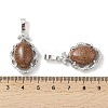 Synthetic Goldstone Oval Pendants G-NH0025-15P-02-3