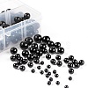 340Pcs 4 Sizes Synthetic Black Stone Beads Strands G-LS0001-10-2