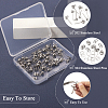 Pandahall 90Pcs 3 Size 202 Stainless Steel Ball Stud Earring Findings STAS-TA0002-22-4