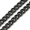 201 Stainless Steel Curb Chain Necklaces NJEW-Q336-11A-EB-2