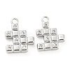 Brass Micro Pave Cubic Zirconia Charms KK-E090-36P-1