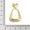 Rack Plating Brass Micro Pave Clear Cubic Zirconia Pendants KK-H474-19G-05-3