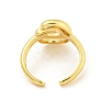 Brass Letter Open Cuff Rings for Women RJEW-G313-01G-G-3