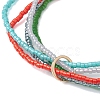 Seed Beads Multi-strand Stretch Bracelets for Women BJEW-JB10544-4