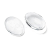 Transparent Oval Glass Cabochons X-GGLA-R022-25x18-3