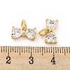 Brass Micro Pave Clear Cubic Zirconia Pendants KK-G490-29G-3