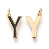 Brass Enamel Pendants KK-R139-03Y-2