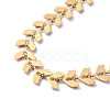 Enamel Ear of Wheat Link Chains Bracelet BJEW-H585-01G-3