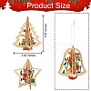 9Pcs 3 Styles Wooden Christmas Mixed Shapes Ornaments DIY-SZ0003-41-2