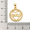 Rack Plating Brass Micro Pave Cubic Zirconia Pendants KK-B091-50D-G-3