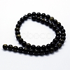 Natural Golden Sheen Obsidian Beads Strands G-I199-14-8mm-2