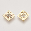Brass Micro Pave Cubic Zirconia Charms X-KK-T048-045G-NF-1