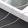925 Sterling Silver Cable Chain Necklaces for Women NJEW-BB60242-3