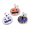 Halloween Theme Rack Plating Alloy Enamel Pendants PALLOY-F311-02P-1