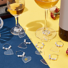 Blank Acrylic Wine Glass Charms AJEW-AB00149-4