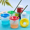 Children's No Spill Plastic Paint Cups AJEW-NB0001-73-4