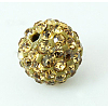 Polymer Clay Rhinestone Beads RB-H258-HD10mm-385-1